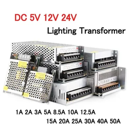 Lighting Transformer AC 110V~220V To DC 5V 12V 24V Switching Power Supply 2A 3A 5A 10A 15A 20A 30A 40A LED Driver Fir CCTV Light