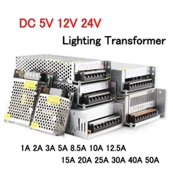 Belysningstransformator AC 110V ~ 220V til DC 5V 12V 24V Switching strømforsyning 2A 3A 5A 10A 15A 20A 30A 40A LED -driver for CCTV lys