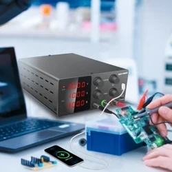 Регулируем DC захранващ източник 30V 10A 5A Lab Bench Източник на захранване Стабилизиран превключвател за регулатор на напрежението 110V220V USB интерфейс за зареждане