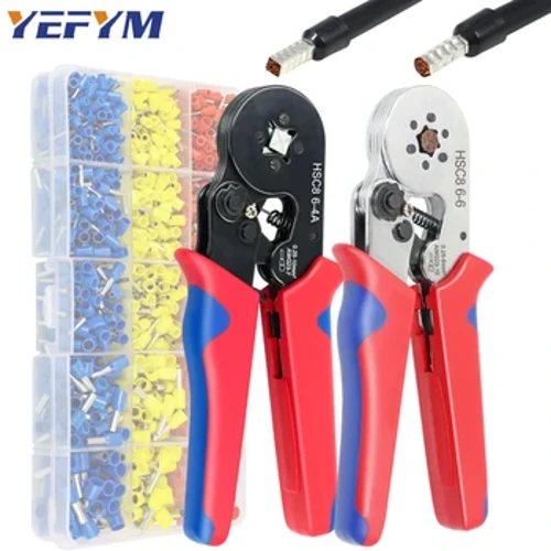Ferrule Crimping Tool HSC8 6-4/6-6 Electrical Crimper Plier Para sa Wire End Crimp Tube Terminals Pag-aayos ng Electrical Circuit