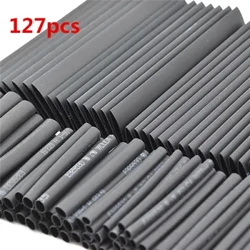 127/164PCS Assortéiert elektresch Drot Klemmen Isoléiert Crimp Connector Spade Ring Set Hëtzt Shrink Sleeving Tube Drot