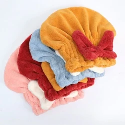 Touca de microfibra para secagem de cabelo, turbante de secagem rápida, toalhas, touca de banho, secagem rápida, turbante mágico para meninas/mulheres