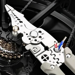 Pinza per cavi Pinza per cavi Spelafili automatica regolabile Pinza per crimpare spelafili multifunzionale Utensile manuale per terminali