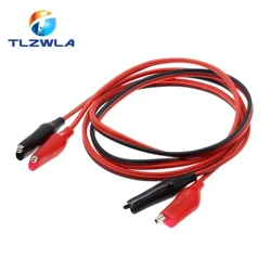 1 Pcs 1M Eletise Alligator Clips Uaea Jumper Uaea DIY Su'ega Ta'ita'i Fa'alua fa'ai'uga Kokodile Su'e Kilipa Uaea Roach mo Multimeter.