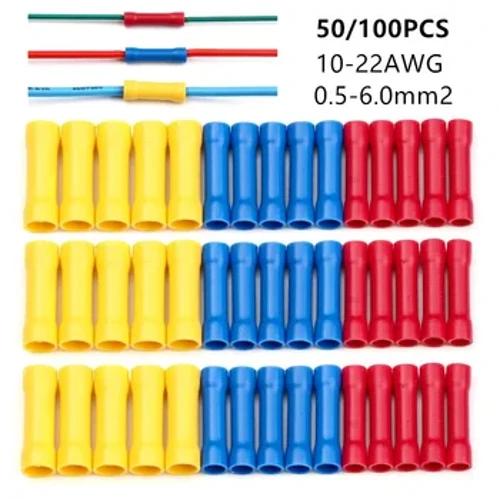 Conector de extremidade sortido terminais de crimpagem isolados conectores de fio de cabo elétrico bv1.25 bv2.5 bv5.5 acessórios para carro