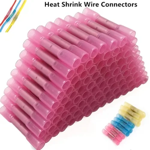 20/50 pcs Bero Uzkurtzeko Konektoreak Isolatutako Iragazgaitza Crimp Terminalak Zigilua Butt Hari Elektrikoa Konektorea 22-18 AWG