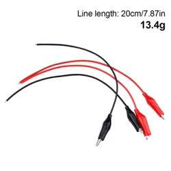 4 stk/sæt 20 cm Single End Testledning Ledningsledning elektrisk spænding Bananstik Alligator Clip Krokodillemultimeter DIY testledninger