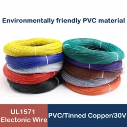 5M/10M Uea keleawe 32 30 28 26 24 22 20 18 16 AWG Environmental PVC Insulated Tinned plated UL1571 DIY Line LED Electronic Cable