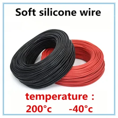 loingseoireachta saor in aisce Cábla silicone sreang dearg dubh Ceallraí Carranna Sreangú Feithicleach Sreanga Leictreach 10awg 8awg 6awg 18 16 14 12 10 18awg
