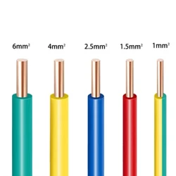 BV Copper Uea Uila 17 15 13 11 9Awg 2Meter Single Core Pa'a Uea Ho'omaika'i Home Uea PVC Sheathed Copper Uea