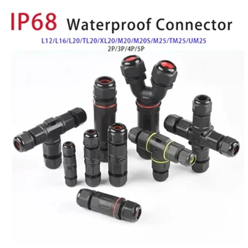 IP68 กันน้ำ Connector กลางแจ้ง LED ปิดผนึก Connector Assembly ประเภทสายไฟและสายเคเบิล Quick Terminal Connector 2/3/ 4/5P