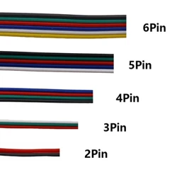 Cablu sârmă LED 22AWG 2Pin/3Pin/4Pin/5Pin/6pin Pentru WS2812B WS2811 5050 2835 5730 Bandă de lumină LED 5m/10m/20m/50m/100m