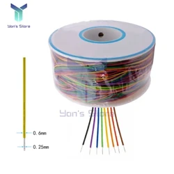 250M 30AWG Dây Cáp 8 Màu PCB Hàn Bay Iine 0.55Mm Bo Mạch Dây Nhảy Màu Cách Nhiệt Quấn Cáp Đồng Mạ Thiếc Nguyên Chất