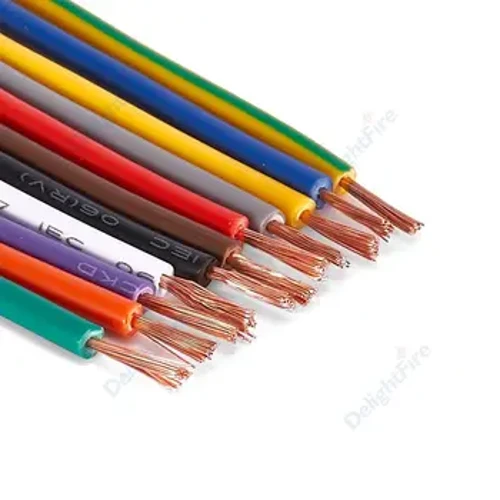 Fio elétrico multicolorido 14 16 18 20 22 AWG Cabo eletrônico flexível de cobre de PVC de núcleo único para equipamentos com luzes e alto-falante