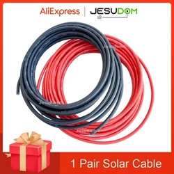 1 pár 6 mm² / 4 mm² / 2,5 mm² 10/12/14AWG 7/8/10 m Černá+červená solární PVC izolované kabely elektrického konektoru Připojení PV panelů