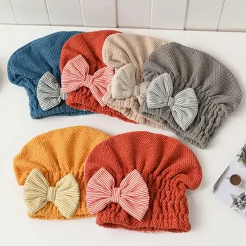 Kapua Wahine Pa'i Pa'i U'i Ho'omalo'o wikiwiki i ka Po'o lauoho malo'o kāwele Super Absorbent Coral Velvet Bath Accessories