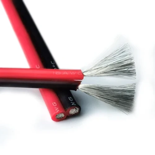 10 m/batch hittebestendige zachte siliconen draad en kabel 8 10 12 14 16 18 20 22 24 26awg rode en zwarte parallelle lijnen