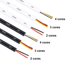 Cablu de sârmă învelită 5/10M 28 26 24 22 AWG Cablu de prelungire LED din cupru cositorit 2 3 4 nuclee 12V Cablu audio electronic UL2464 flexibil