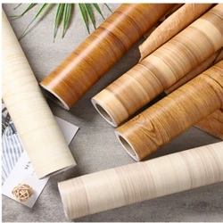 40cm Lapad Wood Grain PVC Wallpaper para sa Door Wardrobe Cupboard Table Furniture Waterproof Self Adhesive Stickers Home Decor Film