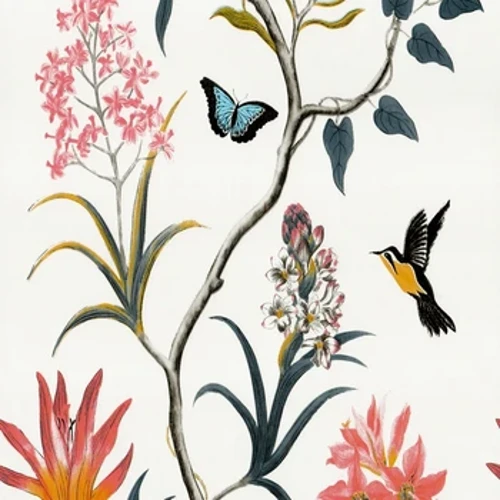 Papel de parede autoadesivo de pássaros florais, papel de parede moderno de flores rosa, sala de estar, quarto, cozinha, banheiro, decoração de casa