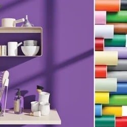 Đồng Màu Giấy Dán Tường Chống Thấm Nước Phòng Tự Dán Đen Trắng Tủ Quần Áo Nhà Bếp Matte Đồ Dán Tường, Có Thể Tùy Chỉnh Chiều Rộng