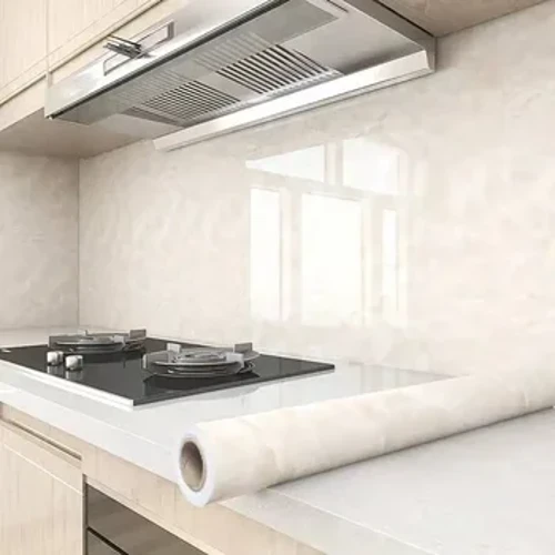 Autocolante de perete pentru bucătărie modernă, rezistente la apă și la ulei, cu model de marmură, autocolante îngroșate, tapet DIY pentru dulapul de bucătărie