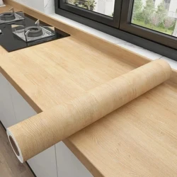 1pc Pvc Uelegbeständeg Marmor Holzkorn Sticker Selbstklebend Wallpaper fir Kichen Countertop Cabinet Desktop Cabinet Wall Sticker