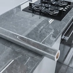 60 cm breite selbstklebende Marmortapete, Vinyl-Wandaufkleber, wasserdichtes Kontaktpapier für Küchendekorfolie, Heimdekor