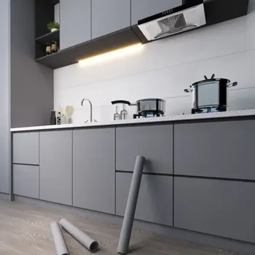 Cabinet Hunan Gludiog Modern Papurau wal Cartref Lliw Solid Sticeri Wal Gwrth -ddŵr Ffilm Vinyl Cyswllt Papur Cegin Addurn Cartref