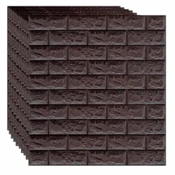 Patrwm Brics Patrwm Sticeri Wal Ar Gyfer Ystafell Fyw Ystafell Wely Teledu Wal Addurn finyl Hunan ludiog Papel Pintado de Pared