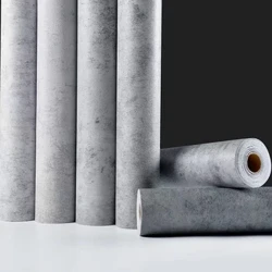 Vinyl Waterproof Self-Adhesive Wallpaper Vintage Cement Gray Wall Contact Paper, Tindahan ng Silid-tulugan na Livingroom Renovation Stickers pvc