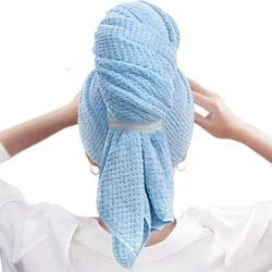 Toalha de banho macia de abacaxi grande, tamanho grande, super absorvente, secagem rápida, com alça elástica para cabelos longos e grossos