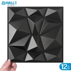 12 Chiếc Siêu 3D Tường Nghệ Thuật Bảng Nhựa PVC Chống Thấm Nước Đổi Mới 3D Dán Tường Ngói Trang Trí Kim Cương Thiết Kế Nhà DIY Decor11.81''x11.81''