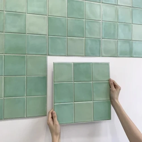 3D Peel and Stick azulejo verde cocina Splash Back pegatina de azulejo 3D pegatina de pared Panel de pared autoadhesivo impermeable