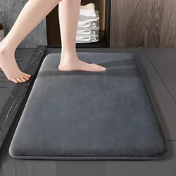 Superabsorberende gulvmåtte, superabsorberende bademåtte, super antislip koralfløjl badeværelsesgulvmåtte, dørmåtte