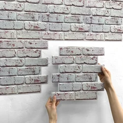Giả Tường Gạch Bảng Bóc Và Dán 3D Ngói Miếng Dán Tự Dính Ngói Nhà Bếp Backsplash Tường Phòng Tắm Miếng Dán Chống Thấm Nước