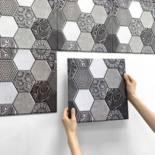 1/10 ks 3D Boho odlupovací a nalepovací nástěnný panel Samolepící kuchyňský obklad Backsplash Silnější nálepka na zeď 3D nálepka na dlaždice