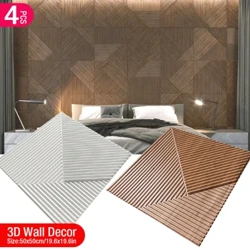 4 pcs 50cm 3D teuga puipui laupapa fa'alava fa'apipi'i puipui puipui 3D va'ava'a mea 'i'a laupapa ma'a potu malolo puipui puipui faletaele