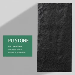 20 Darn Gen Stone Pu Wal Paneli Addurno Tu Mewn a thu allan Deunyddiau Adeiladu Moethus Villas House