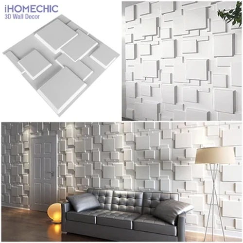 30x30cm Iphaneli yodonga engu-3D I-Geometric solid 3d Isitini setshe seGumbi lokuhlala le-TV Ingemuva le-Decal Isikhunta se-3D esakhiwe ngodonga ekhishini lokugezela