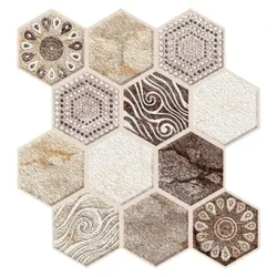 10Pcs 3D Boho Pa'u ma La'au Fa'apa puipui Hexagon La'u pipi'i I'a umukuka tuafa'amea mafiafia puipui puipui puipui.