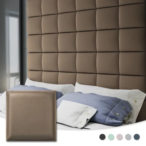 I-Art3d Adjustable Headboard for King, Twin, Full and Queen, Wall Mounted Upholstered Wall Panels (12 PCS, 9.84" x 9.84")