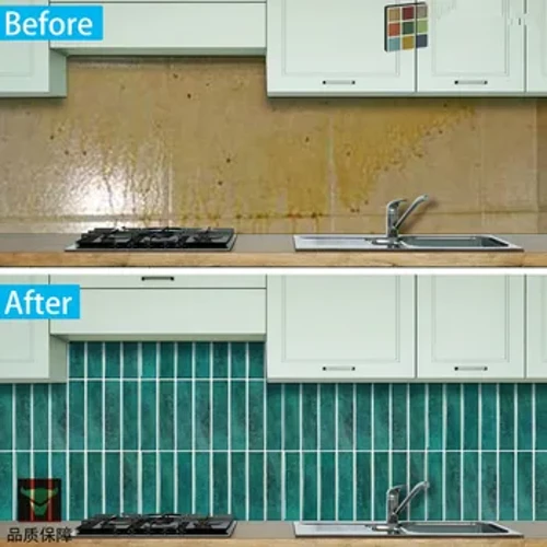 3D Mosaik Peel a Stick Mauer Panel Matt Linear Selbstklebend Kichen Fliesen Backsplash Buedzëmmer Waasserdicht Mauer Sticker