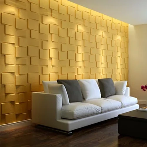 Art3d 50 x 50 cm Obloženie z rastlinných vlákien 3D nástenné panely Matná biela do obývacej izby Spálňa TV pozadie 12 dlaždíc (rastlinné vlákno)