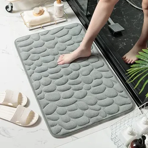 Πατάκι ποδιού Coral Fleece Πατάκι δαπέδου Οικιακό Memory Foam Κεντημένο Μπάνιο Παχύ απορροφητικό Πόρτα δαπέδου