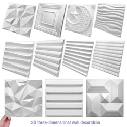 30x30cm fale fa'afouga Teuteu 3D Panel Panel e le pipi'i 3d Fa'amau puipui ma'a piliki ma'a potu malolo puipui susu.