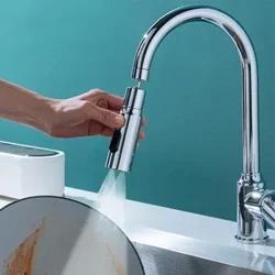 Küchenhahnbelüfter, 3 Modi, universell, 360° drehbar, Anti-Spritz-Wasserhahnverlängerung, Waschbecken, wassersparende Wasserhahnfilterdüse