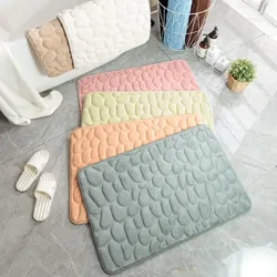 Mats Memory Foam Embossed Velvet Carpet Bathroom lumi noho anti-slip Mat Pebble Floor Mat