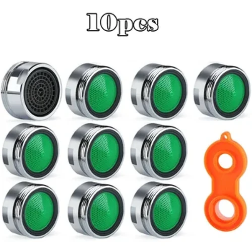 10 adet 24mm Su Tasarrufu Musluk Dokunun Havalandırıcı Değiştirilebilir Filtre Karışık Meme M20/M22/M24/M28 Banyo Musluk Fıskiye Aksesuarları