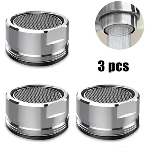 3PCS ya Shaba ya Kuokoa Maji Bomba la Kuhifadhi Maji la Bomba la M24 la nyuzinyuzi Bomba la Bafuni la Chuma cha pua Kinachoweza Kubadilishwa Kichujio Mchanganyiko wa Nozzle